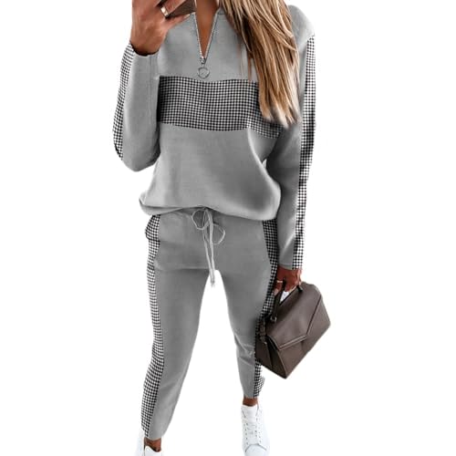 Godoboo Damen Sportanzug Set Jogginganzug Damen Freizeitanzug Frauen Trainingsanzug Set 2 Teiliges Langarm Hosenanzug Loose Godoboo Damen Sportanzug Set Jogginganzug Damen Freizeitanzug Frauen Trainingsanzug Set 2 Teiliges Langarm Hosenanzug Loose von Godoboo