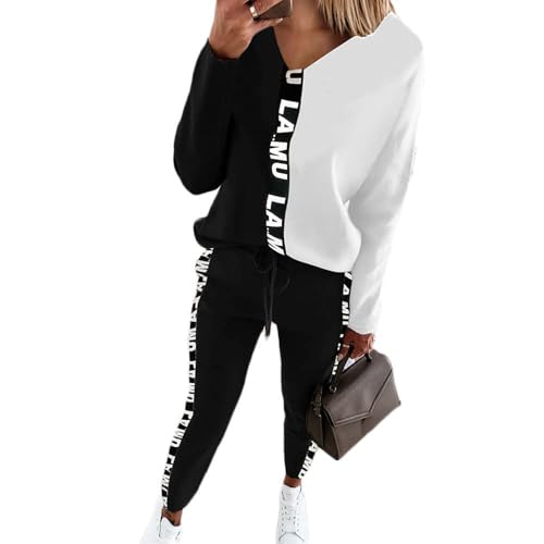Godoboo Damen Sportanzug Set Jogginganzug Damen Freizeitanzug Frauen Trainingsanzug Set 2 Teiliges Langarm Hosenanzug Loose Godoboo Damen Sportanzug Set Jogginganzug Damen Freizeitanzug Frauen Trainingsanzug Set 2 Teiliges Langarm Hosenanzug Loose von Godoboo