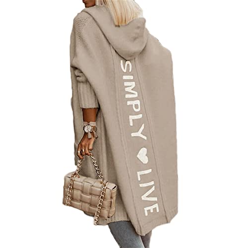Godoboo Damen Strickjacke Lang Cardigan Kapuzenpullover Grobstrickjacke Strickmantel mit Kapuze Cardigan Strickpullover Herbst Winter Jacke Sweater Outerwear Godoboo Damen Strickjacke Lang Cardigan Kapuzenpullover Grobstrickjacke Strickmantel mit Kapuze Cardigan Strickpullover Herbst Winter Jacke Sweater Outerwear von Godoboo