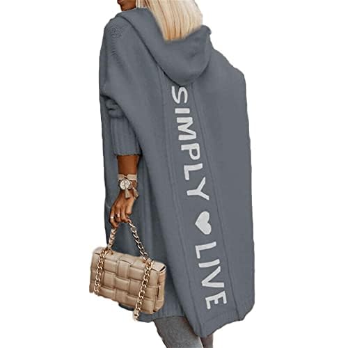 Godoboo Damen Strickjacke Lang Cardigan Kapuzenpullover Grobstrickjacke Strickmantel mit Kapuze Cardigan Strickpullover Herbst Winter Jacke Sweater Outerwear Godoboo Damen Strickjacke Lang Cardigan Kapuzenpullover Grobstrickjacke Strickmantel mit Kapuze Cardigan Strickpullover Herbst Winter Jacke Sweater Outerwear von Godoboo
