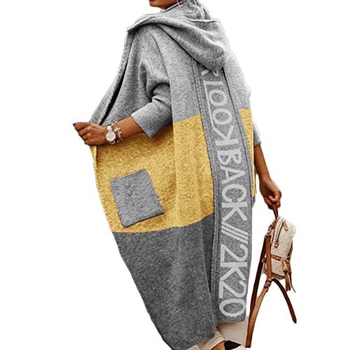 Godoboo Damen Strickjacke Lang Cardigan Kapuzenpullover Grobstrickjacke Strickmantel mit Kapuze Cardigan Strickpullover Herbst Winter Jacke Sweater Outerwear Godoboo Damen Strickjacke Lang Cardigan Kapuzenpullover Grobstrickjacke Strickmantel mit Kapuze Cardigan Strickpullover Herbst Winter Jacke Sweater Outerwear von Godoboo