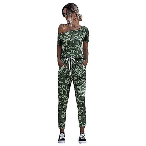 Godoboo Damen Trainingsanzug Lose Damen Zweiteilige Freizeitanzug Hausanzug Kuschel Jogginganzug Sommer Sportswear Beiläufiges Loose Sport Set Sport Yoga Outfit von Godoboo