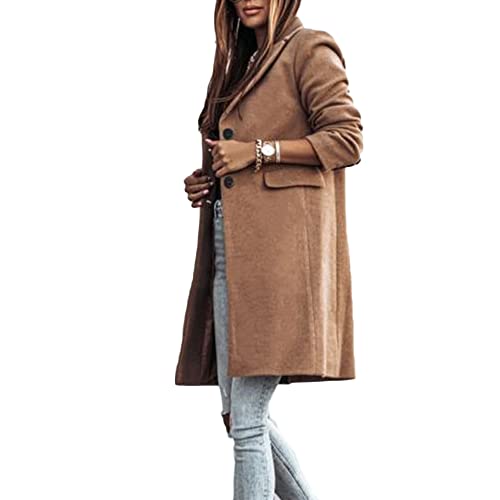 Godoboo Damen Winter Blazer Mantel Lang Wollmantel Warme üBergangsjacke Einfarbig Blazer Jacke Herbst Winter Jacke Outwear Mantel Godoboo Damen Winter Blazer Mantel Lang Wollmantel Warme üBergangsjacke Einfarbig Blazer Jacke Herbst Winter Jacke Outwear Mantel von Godoboo