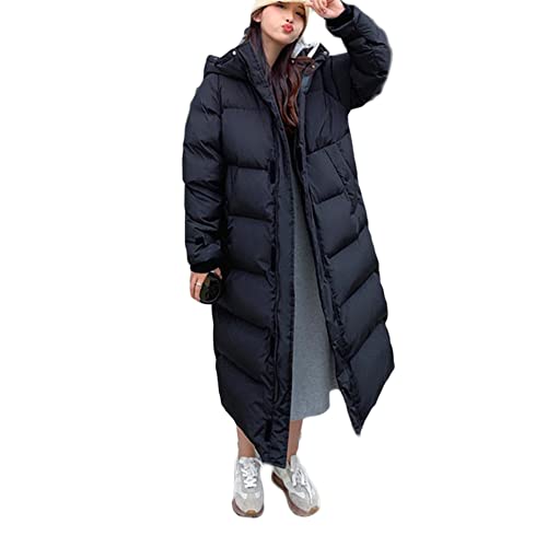 Godoboo Damen Winter Daunenjacke Lang Daunenmantel Steppmantel Warmer Daunenjacke mit Kapuze Casual Wintermantel Winter Jacken Outdoor Mantel von Godoboo