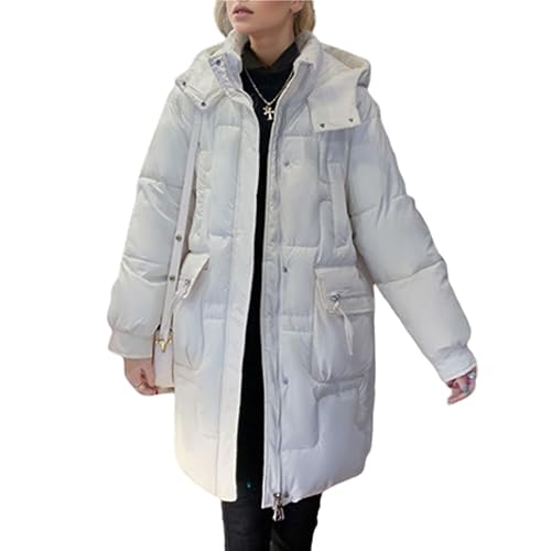 Godoboo Damen Wintermantel Parka Mantel Damen Wintermantel Steppmantel Oversized Damen Mantel Warmer Winter Steppmantel Lang Übergangsjacke Winterjacke von Godoboo