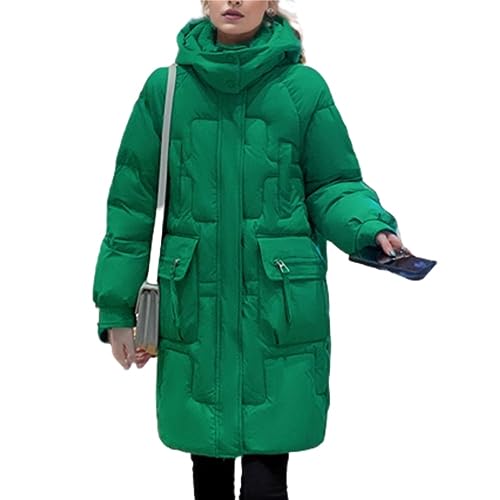 Godoboo Damen Wintermantel Parka Mantel Damen Wintermantel Steppmantel Oversized Damen Mantel Warmer Winter Steppmantel Lang Übergangsjacke Winterjacke von Godoboo