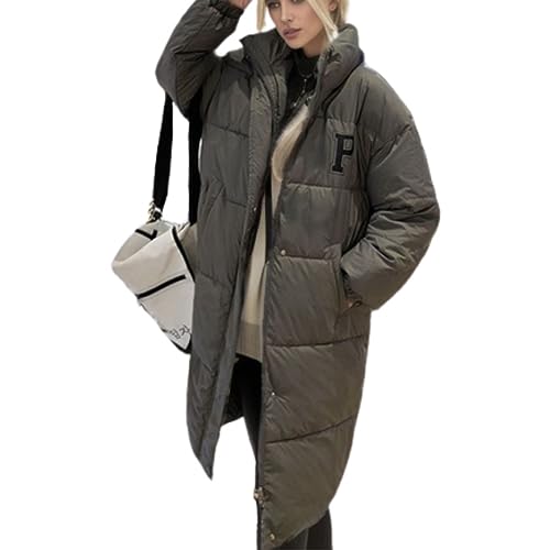 Godoboo Damen Wintermantel Parka Mantel Damen Wintermantel Steppmantel Oversized Damen Mantel Warmer Winter Steppmantel Lang Übergangsjacke Winterjacke von Godoboo