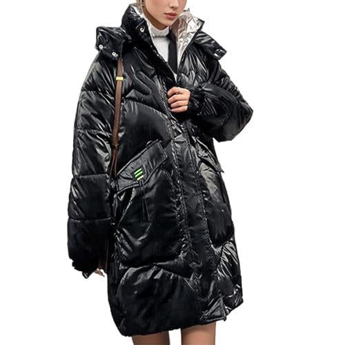 Godoboo Damen Wintermantel Parka Mantel Damen Wintermantel Steppmantel Oversized Damen Mantel Warmer Winter Steppmantel Lang Übergangsjacke Winterjacke von Godoboo