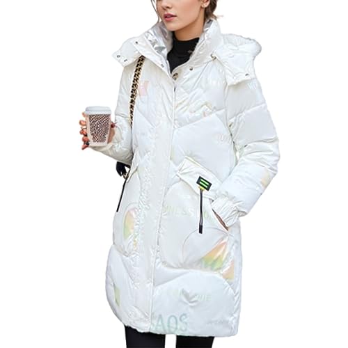 Godoboo Damen Wintermantel Parka Mantel Damen Wintermantel Steppmantel Oversized Damen Mantel Warmer Winter Steppmantel Lang Übergangsjacke Winterjacke von Godoboo