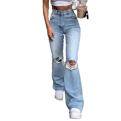 Godoboo Damen Zerissene Jeans High Waist Jeanshose Freizeit Schlanke Leggings Gerade Hosen Stretch Skinny Jeans Y2K Vintage Jeanshose Casual Lange Denim Bleistifthose Godoboo Damen Zerissene Jeans High Waist Jeanshose Freizeit Schlanke Leggings Gerade Hosen Stretch Skinny Jeans Y2K Vintage Jeanshose Casual Lange Denim Bleistifthose von Godoboo
