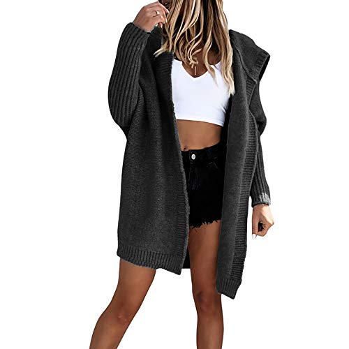 Godoboo Frauen lange Strickjacke Cardigan Damen Strickmantel Herbst Winter Kapuzenpullover Strickpullover Open Front Strickjacke Dicker Kapuzenmantel Godoboo Frauen lange Strickjacke Cardigan Damen Strickmantel Herbst Winter Kapuzenpullover Strickpullover Open Front Strickjacke Dicker Kapuzenmantel von Godoboo
