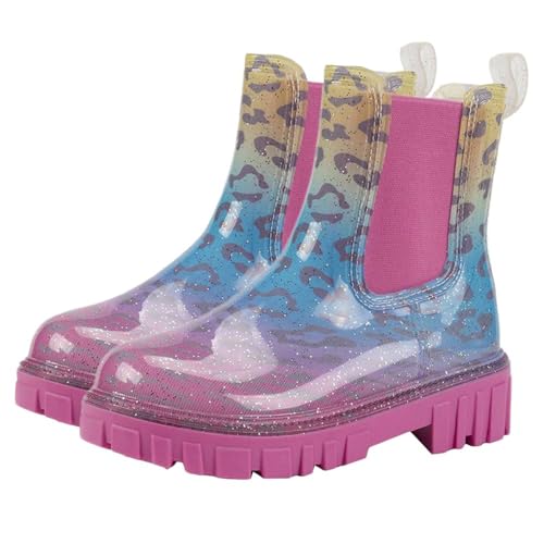 Godoboo Gummistiefel Damen Wasserdicht Boots Anti-Rutsch Atmungsaktiv Boots Leicht Mode Regenstiefel Stiefeletten Gartenschuhe Gummistiefeletten mit Komfort Einlegesohle Outdoor Elegant von Godoboo