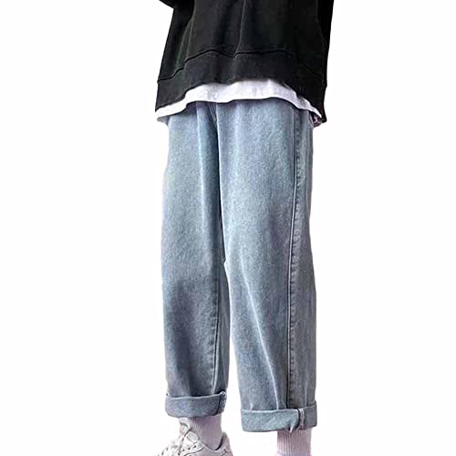 Godoboo Herren Jeans Baggy Jeans Bedruckt Hip Hop Jeanshose Straight Leg Casual Vintage Denim Hosen Y2K Jeans Teenager Hose Bedruckte Jeans Streetwear Cargohosen von Godoboo