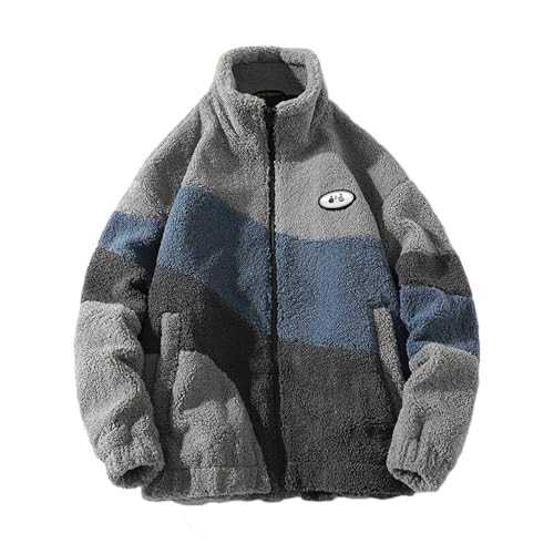 Godoboo Herren Teddy Fleece Jacke Warm Plüschjacke Sweatjacke Fleecejacke Winterparka Herbst Winter Fleecejacken Casuale Zip Cardigan Oberbekleidung Teddy Fleece von Godoboo