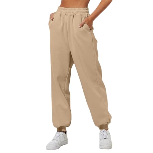 Godoboo Jogginghose Damen Lang High Waist Sweathose mit Taschen Damen Sporthose Freizeithose Fitness Loungewear für Frühling und Sommer von Godoboo