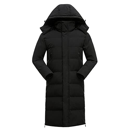 Godoboo Kapuzenmantel Damen Winterjacke Damen Daunenjacke Lang Pufferjacke Verdickter Casual Wintermantel Vegan mit Reißverschluss Mode von Godoboo