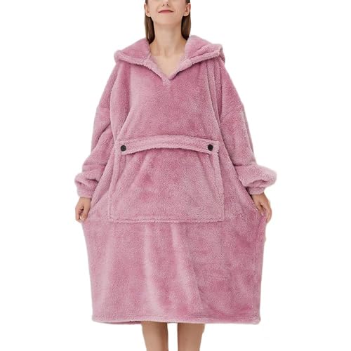 Godoboo Kapuzenpullover, Übergroße Hoodie Sweatshirt Decke Weiche Warme Riesen Hoodie Fronttasche Giant Plüsch Pullover Decke mit Kapuze for Frauen Men von Godoboo
