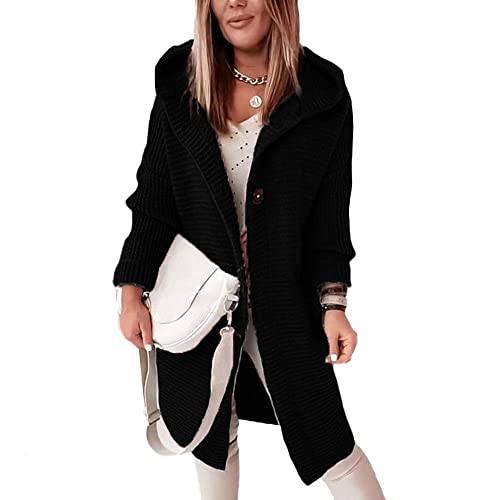 Godoboo Lang Cardigan Kapuzenpullover Damen Strickjacke Grobstrickjacke Strickmantel mit Kapuze Cardigan Strickpullover Jacke Sweater Outerwear Herbst Winter Godoboo Lang Cardigan Kapuzenpullover Damen Strickjacke Grobstrickjacke Strickmantel mit Kapuze Cardigan Strickpullover Jacke Sweater Outerwear Herbst Winter von Godoboo