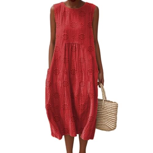 Godoboo Musselin Kleid Damen Sommerkleid Ärmellos Strandkleid Rundhals Blumendruck Kleider Freizeit Boho Midikleid Leicht Locker Luftig Freizeitkleid Casual Lose Godoboo Musselin Kleid Damen Sommerkleid Ärmellos Strandkleid Rundhals Blumendruck Kleider Freizeit Boho Midikleid Leicht Locker Luftig Freizeitkleid Casual Lose von Godoboo