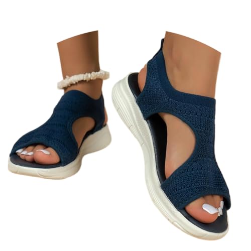 Godoboo Sandalen Damen Sommer Sommerschuhe Mesh Weiche Orthopädische Sandaletten Bequem Breite füße Leichte Barfuß Casual Sport Sommerschuhe von Godoboo