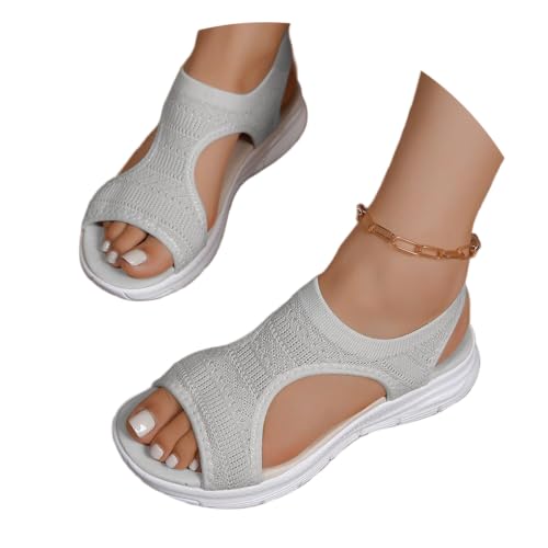Godoboo Sandalen Damen Sommer Sommerschuhe Mesh Weiche Orthopädische Sandaletten Bequem Breite füße Leichte Barfuß Casual Sport Sommerschuhe von Godoboo