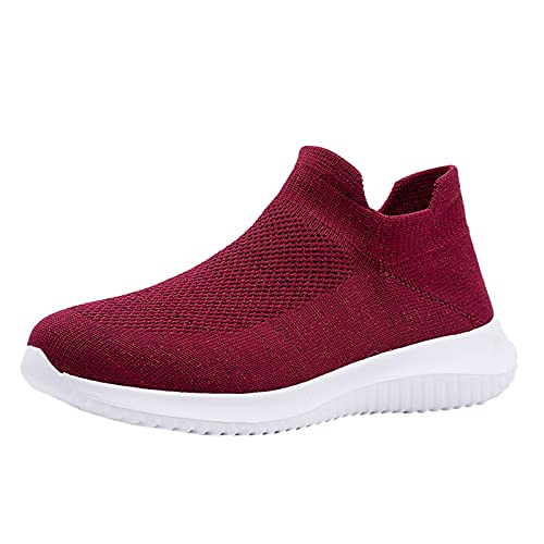 Godom Damen Sneaker Sommer, Damenschuhe Stiefeletten Beueme Damenschuhe zum Schnüren im Freien Mesh-Schuhe Runing Fashion SportAtmungsaktive Turnschuhe Keilstiefeletten Damenschuhe Plateau Keilabsatz von Godom