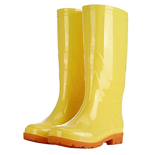 Godom Gummi Stiefel, Rain BootsGummi Stiefel Pflege Schuhe Damen Regen Sommer Garten Outdoor Herren Damen Stiefel Schuhe Wasserschuhe Verschleißfeste Damen Turnschuhe von Godom