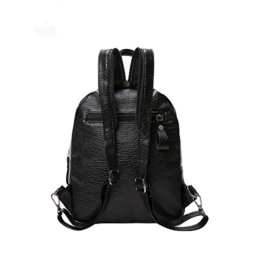 Godom Rucksack Tasche 2 in 1 Damen, Damen Rucksack wasserdichte PU Leder Schultaschen Anti-Diebstahl Tagesrucksack Schultertaschen Reisetasche Outdoor Leichtgewicht Frauen Umhängetaschen Handtasche von Godom