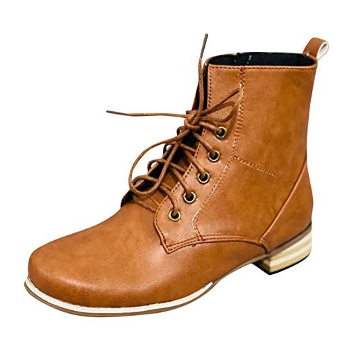 Godom Stiefeletten Damen mit Absatz Short Heel Zipper Boots Chunky for Women Boots Boots Ankle Damenstiefel Frühling Damen von Godom