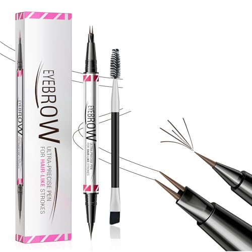 Augenbrauenstift Wasserfest, 2 In 1 Duals Ended Microblading Augenbrauenstift, Langanhaltenden Wischfest Duals Ended Eyebrow Pencil Kann Leicht Natürliche Augenbrauenfarbe von Godpqiui