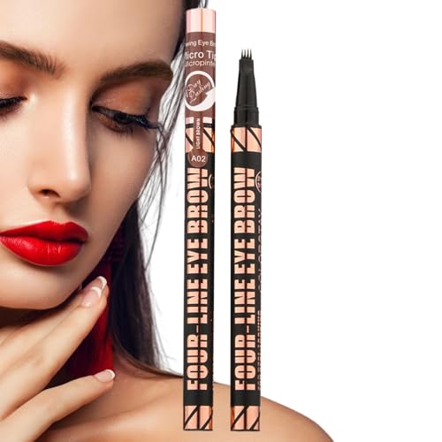 Godpqiui Augenbrauenstifte für Frauen, Augenbrauenstift | Wasserdichte Augenbrauenspitze Applikator mit 4 Tipp | Tragbare Make -up -Vorräte, lang anhaltendes Malvorlagenwerkzeug für Männer, Frauen von Godpqiui