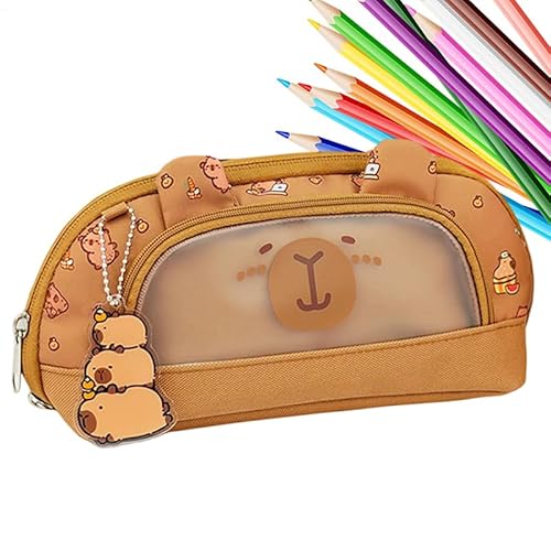 Godpqiui Niedliches Tiermotiv Federmäppchen,Federtasche | Großes Fassungsvermögen Niedliches Design Schreibwaren Organizer Tragbar Für Schüler Jugendliche Mädchen Schule Aufbewahrung von Godpqiui