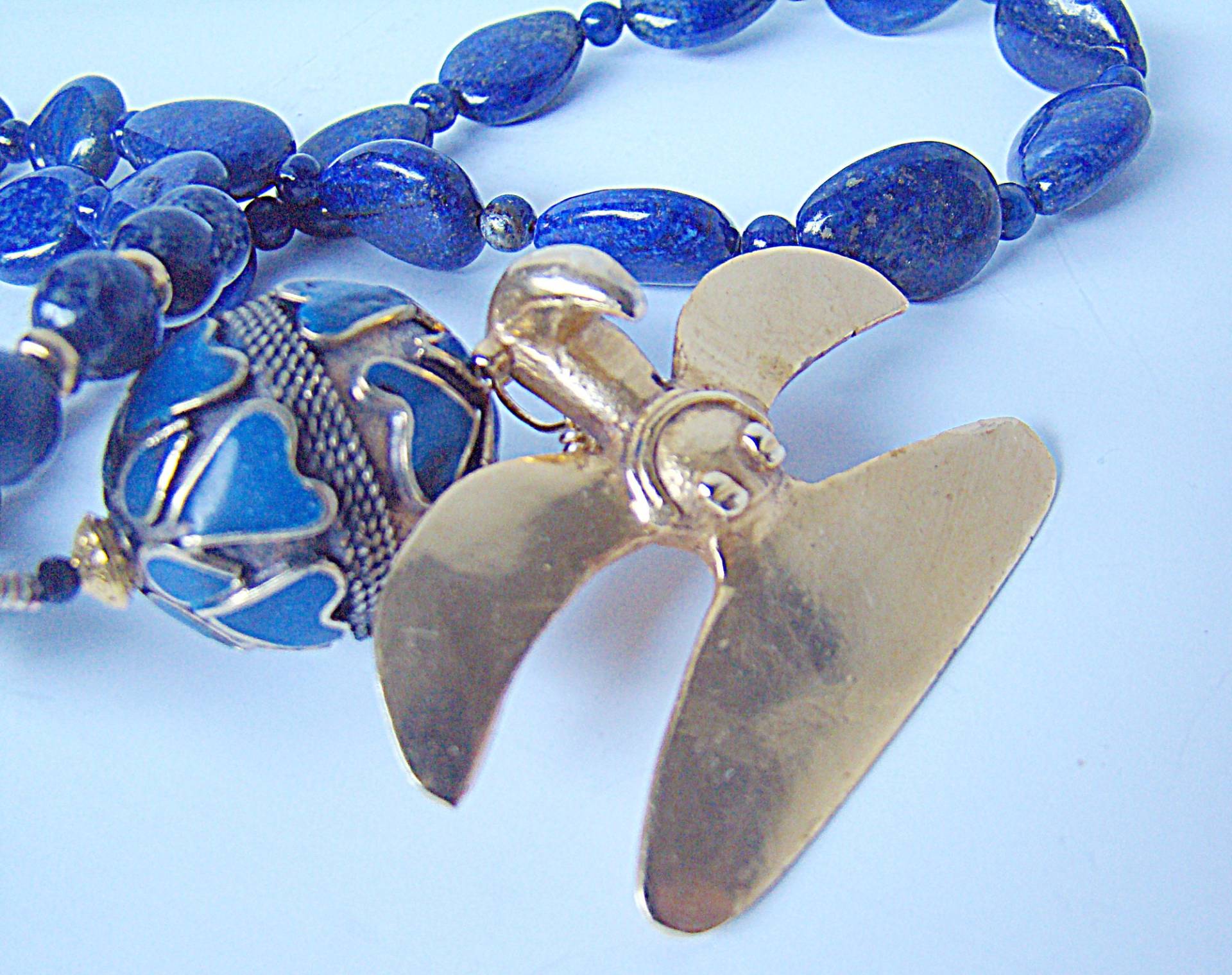 Alva Goldmuseum Reproduktion Azteken Adler Und Lapis Lazuli Kette Alva Goldmuseum Reproduktion Azteken Adler Und Lapis Lazuli Kette von GodsSisters