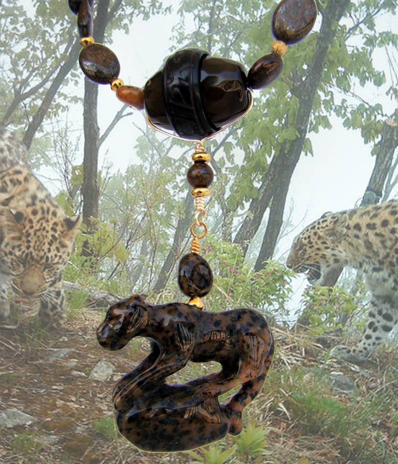 Leopardenfell Jaspis Und Bronzit Leopard Kette Leopardenfell Jaspis Und Bronzit Leopard Kette von GodsSisters