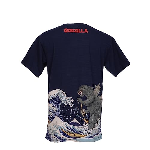 Godzilla T-Shirt Sechsunddreißig Ansichten des Berges Fuji Hokusai Marineblau, Marineblau, 4XL Godzilla T-Shirt Sechsunddreißig Ansichten des Berges Fuji Hokusai Marineblau, Marineblau, 4XL von Godzilla