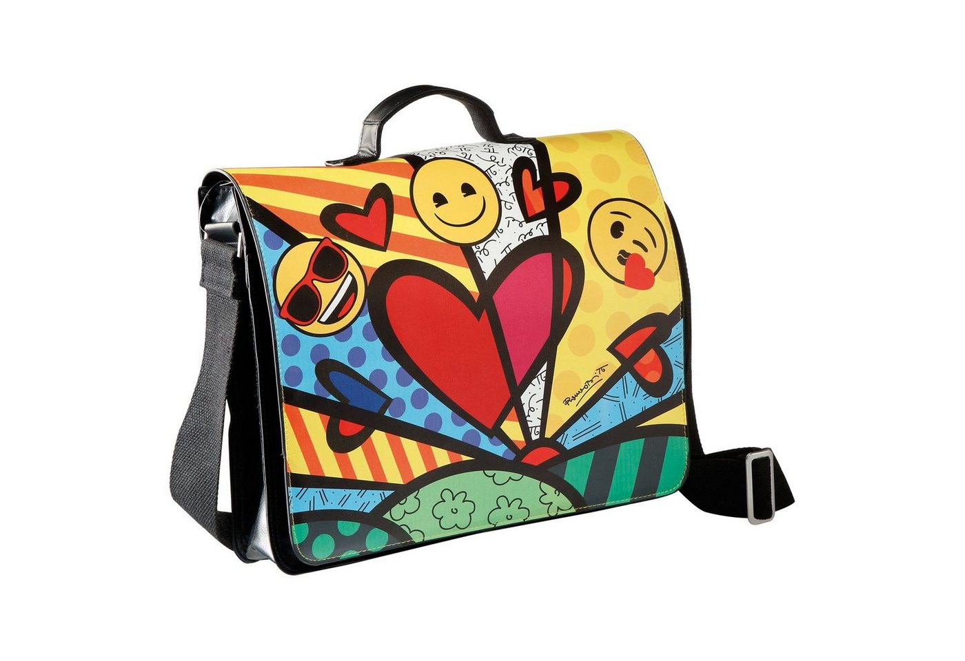 Goebel Handtasche Umhängetasche Emoji® by BRITTO® A New Day (Stück, 1-tlg., 1 Tasche), Schultertasche Laptoptasche Designertasche von Goebel