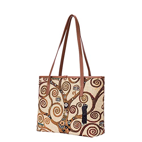 Goebel Schultertasche Gustav Klimt - Der Lebensbaum, aus der Kollektion Artis Orbis, Maße: 38x13x27,67-061-69-1 von Goebel