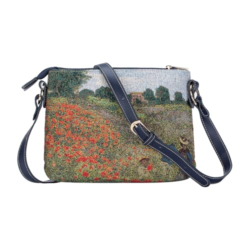 Goebel Umhängetasche Artis Orbis Mohnfeld von Claude Monet aus Gobelinstoff und Kunstleder, 25x19x5 cm, 67-061-93-1 von Goebel