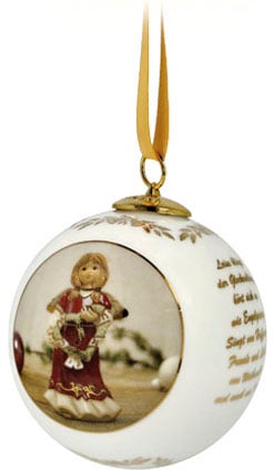 Goebel Weihnachtsfigur "Kugel - Jahreskugel 2023, Höhe ca. 8 cm" Sammlerfigur, Weihnachtsdeko, Dekofigur aus Porzellan von Goebel