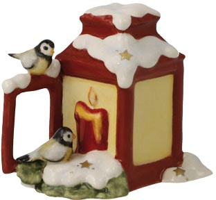 Goebel Weihnachtsfigur "Tierfigur - Neugierige Meisen, Höhe ca. 5 cm" Sammlerfigur, Weihnachtsdeko, Dekofigur aus Steingut von Goebel