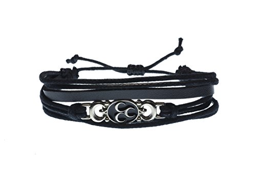 Gök-Türk Armband Lederarmband für Herren Unisex '3 Halbmonde' 3 Hilal Ay Yildiz von Gök-Türk