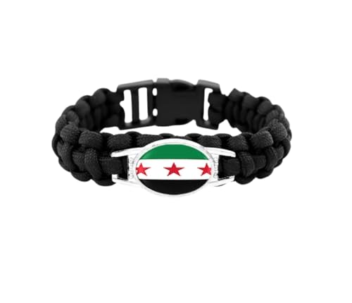 Gök-Türk Armband aus Leder, Perlen oder Stoff Flagge Syriens Syria (1) von Gök-Türk