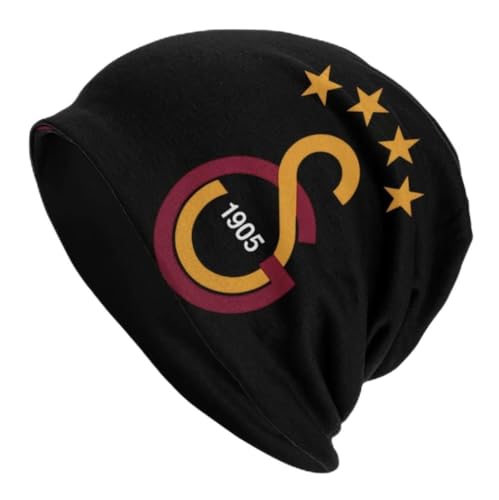 Gök-Türk Beanie Mütze Galatasaray GS schwarz mit Logo - perfekt für Sport von Gök-Türk