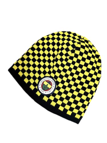 Gök-Türk Beanie Mütze mit Logo Fenerbahce blau gelb kariert von Gök-Türk