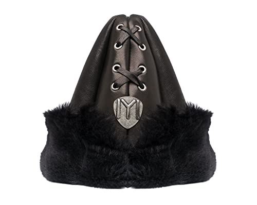 Gök-Türk Osmanische Mütze mit Pelz IYI Kayi Boyu Anhänger Leder (Modell 1) von Gök-Türk