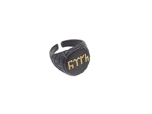 Gök-Türk Ring Ertugrul Türk Alttürkische Schrift - schwarz - verstellbare Größe von Gök-Türk
