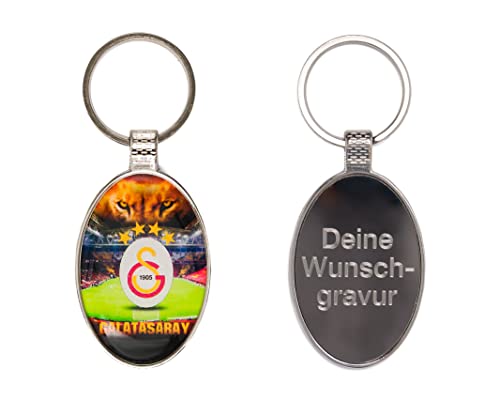 Gök-Türk Schlüsselanhänger aus Metall Galatasaray GS - mit Ihrer Gravur möglich (mit Gravur) von Gök-Türk