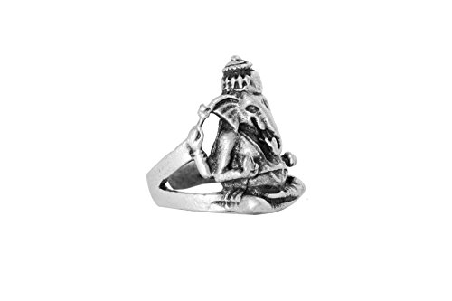 Gök-Turk Ring für Herren Damen Unisex 'Ganesha' Indischer Elefant - verstellbare Größe von Gök-Türk