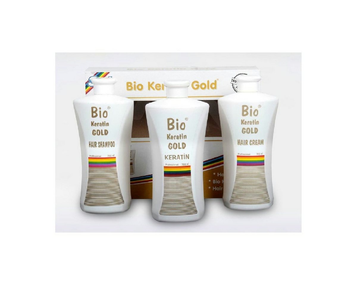 Göksoy Kozmetik Haarpflege-Set Bio Keratin Gold Haarglättungsset 700ml von Göksoy Kozmetik