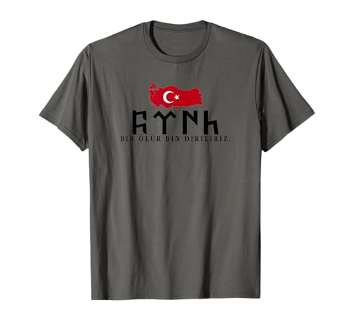 Göktürk - Türkiye - Ayyildiz - Türkisch T-Shirt, Frauen, Unisex-Erwachsene, Kurzarm, T-Shirt, Grau, S Göktürk - Türkiye - Ayyildiz - Türkisch T-Shirt, Frauen, Unisex-Erwachsene, Kurzarm, T-Shirt, Grau, S von Göktürk - Türkiye - Ayyildiz - Türkisch